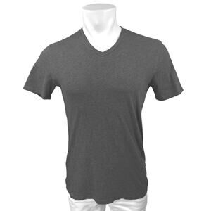 Vince Men's Gray Cotton Knit Short Sleeve V-Neck Basic Tee T-Shirt Top Size S